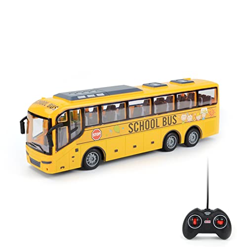 Wharick RC School Bus Remote Control Car Vehicles,City Bus Toy Classic Baby Bus Remote Control Car School Bus Toy for Children Kids Yellow