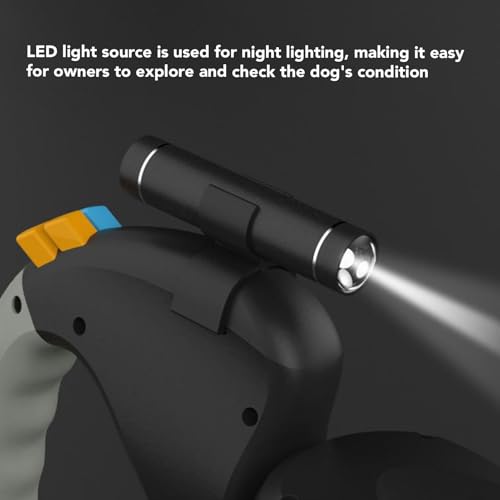 Laisse rétractable double tête pour deux chiens design ergonomique noir