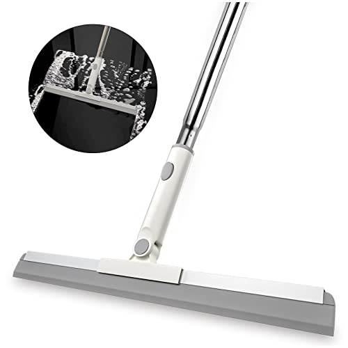 Ittaho Floor Squeegee With Adjustable Long Handle, Remove Water Cleaning Silicone Broom Scrubber For Shower Tile, Floor Surface, Pet Hair, Garage, Household Glass, Window, Concrete Floor #TOP6