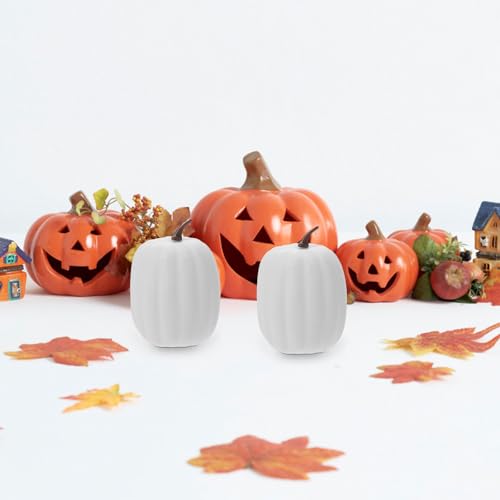 Calabazas Artificiales de Plástico Operitacx para Evitar Deterioro en Adornos de Halloween 6