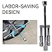 ZYHW 14-Inch Foldable 4-Way Lug Wrench Set - 17, 19, 21, 23mm for Car, SUV, Truck (Cross Lug Nut Removal Tool)