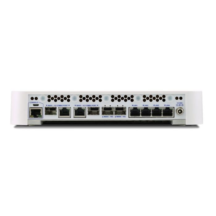 Netgate 6100 Max - Passerelle de sécurité PfSense+, ssd 128GB, routeur VPN Pare-feu, 2X Ports SFP+ 10 GbE, 2X Ports Combo 1 GbE (RJ45/SFP), 4X Ports 2,5 Gbps, Adaptateur Secteur EU