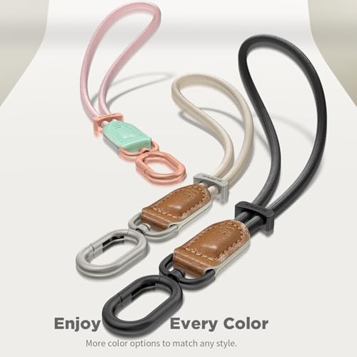 Image of SURPHY Phone Wrist Strap, Keychain Wristlet, Phone Lanyard with Tether Tab | Leather Phone Strap, Wrist Lanyard, Wrist Key Chain, Keychain Lanyard for Women and Men