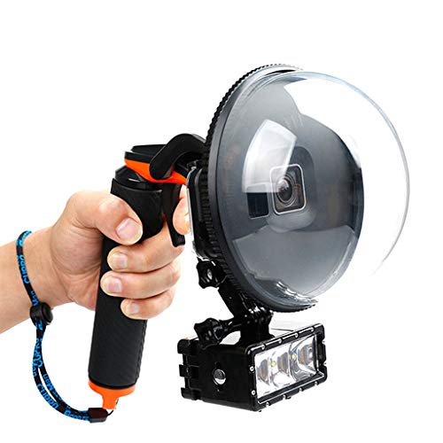 6'' Dome Port Lens Compatible with GoPro Hero7 Black/Hero6/Hero5/HERO(2018) Waterproof Housing Case Hand Floating Grip Trigger, Transparent Cover Underwater Diving (Dome Port for Hero 5/6/2018/7)