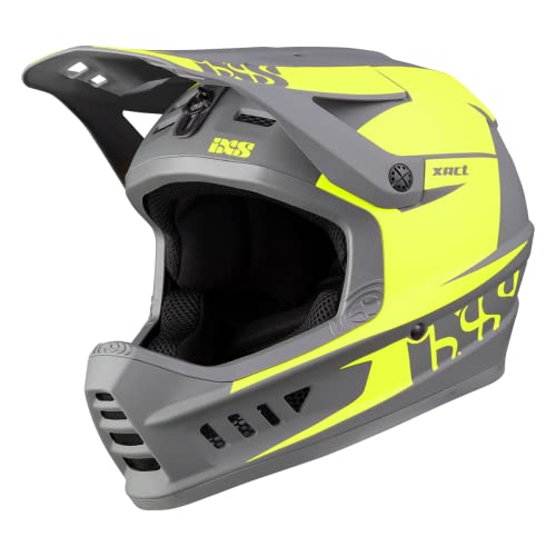 IXS Xact Evo Integralhelm für Mountainbike/E-Bike/BMX, Unisex, Lime-Graphit, Größe L