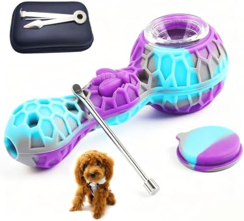 Silicone Bottle-Style Kit Blue Purple with Travel Case and Cleaning Brush image 5