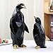IDORTYBB Abstract Geometric Penguin Sculpture Animal Statue Art Figurine Home Decorations for Living Room Book Shelves Bar Cabinet Desk Decor Table Centerpieces Ornaments (Black, Small)