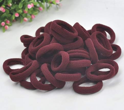 Vista 22 de Accesorios para el cabello para niñas y niños, bandas de goma para cola de caballo, bandas elásticas para el cabello (negro)