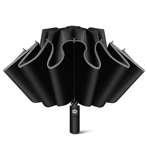 折りたたみ傘 メンズ 逆折り CHORTAU 頑丈な12本骨 uvカットコーディング UPF50+ 軽量 自動開閉 大きい 滑り止めハンドル 116cmビッグサイズ 高強度アルミ合金傘骨 耐風撥水 晴雨兼用 梅雨対策