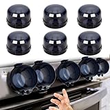 6PCS Baby Child Proof Stove Knob Safety Covers, Gas Stove Knob Locks Covers, Oven Knob Covers for Child Safety, Knob Locks Covers for Stove Handle Oven Gas Burners for Kids and Pets(L)