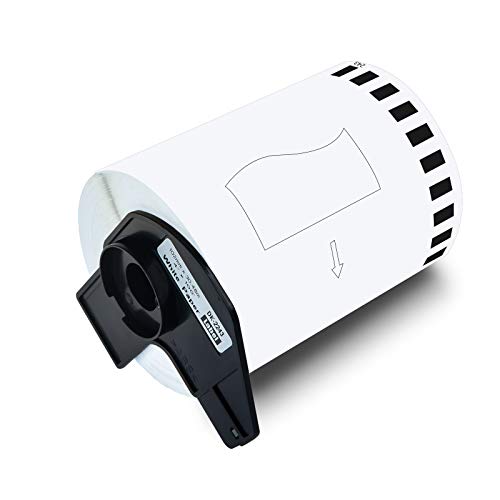 Usuperink 20 Roll Multi-Function Label Compatible For Brother Dk2243 Dk-2243 4 Inch X 100Ft (102Mm X 30.48M) Continuous Large White Paper Address Shipping Barcodes Direct Thermal Labels With Frame #TOP2