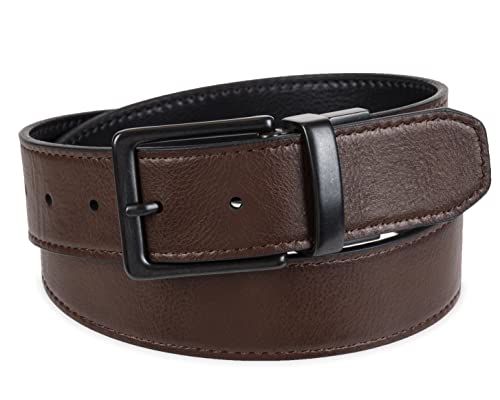 Image of Levi's Leather Men's Levis 40Mm Reversible Belt With Brushed Silver Buckle