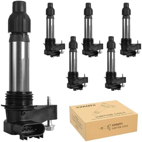 6-Pack Ignition Coil Set For Buick, GMC, Cadillac, Chevy 3.6L V6 - Replaces UF569, 12590990, Fits 2010-2016 Models