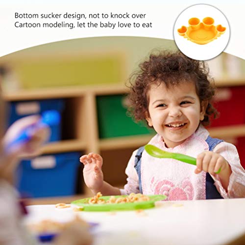 Toyvian Placas de Silicone Divididas para Placa de Bebê Caranguejo Placa de Alimentação de Silicone
