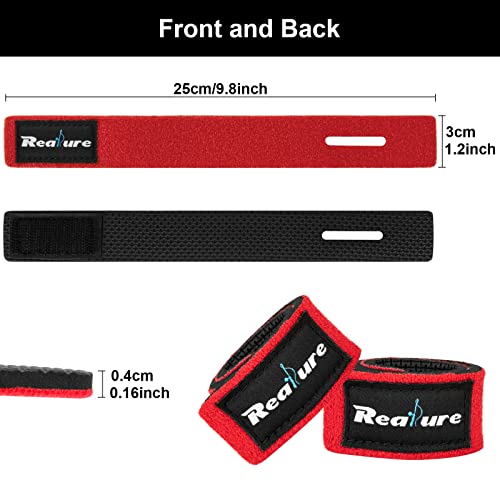 Realure 8 Pcs Fishing Rod Straps Adjustable Neoprene Ties Straps Elastic Fishing Rod Belt Ties for Fixed Fishing Rods Gear Strap Spinning Rod Sea Rod Feeder Rod Carp Rod Wrap Protectors - Image 3