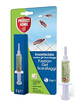 Protect Home Fastion Gel Scarafaggi, Insetticida gel pronto all’uso, Veleno scarafaggi, Efficace Elimina l’intera colonia in breve tempo, Azione per ingestione. Ambienti interni. 5g