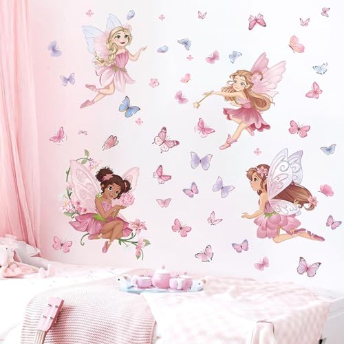 Vinilo decorativo hada para dormitorio de niñas miniatura 4