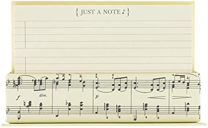 Graphique Flat Note Cards - Musical Stationery Cards with Matching Envelopes and Display Box - Blank Decorative Cards Make Perfect Gifts for Music Lovers - 50 Pack (NT1155MB)