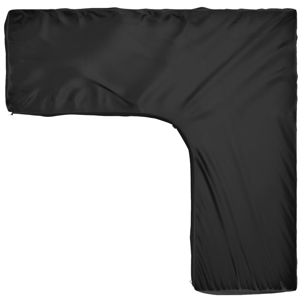 Fengshui Gartenmobel-Abdeckung L-Form 250x250x70 cm | Polyethylen, 16 Aluminiumosen, Wetterbestandig, Leicht Zusammenfaltbar