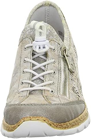 Rieker Hi-Top Trainers Women's N42K6 Low Shoes, Grau, 10 | Image 5