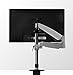 Mount-It! Single Monitor Arm Desk Mount | Gas Spring Monitor Arm | Full Motion Articulating Height Adjustable Stand | Fits 21 22 23 24 27 Inch VESA Compatible Computer Screen | Clamp and Grommet Base