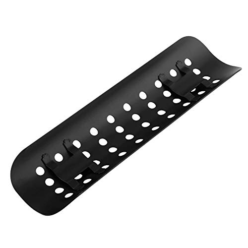 Image of Motorcycle Heat Shield, Metal Exhaust Heat for Universal, Exhaust Pipe Heat Shield Baffle Cover with 2 Stainless Steel Clamps (Black)