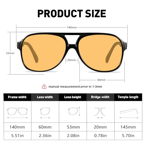 YDAOWKN Retro Aviator Sunglasses (Various) - image 7