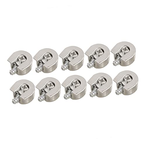VILLCASE Fixateur D'étagère En Alliage De Zinc Cheville à Visser Support De Plaque Excentrique Réparateur De Meubles Pour Cloisons Sèches Et Béton Lot De 10 Pièces
