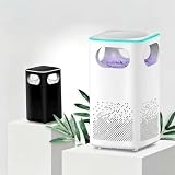 Trappola per Zanzare Bionica Intelligente, 360 Gradi, Luce UV, Silenziosa, per Uso Domestico, Bianco e Nero