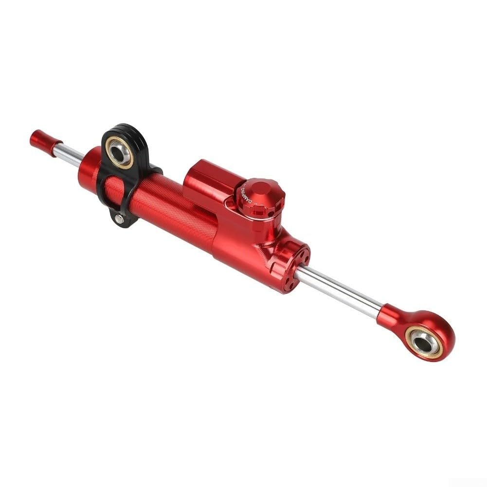 Amortisseur de direction Kukirin G3-Pro 2024 | Stabilisateur de direction en aluminium/pièce de rechange | Amortisseur de stabilisation de guidon de moto (rouge)