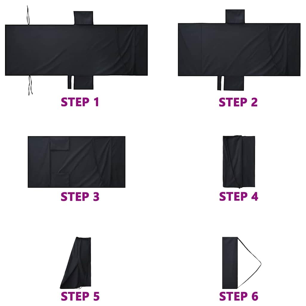 Toallitas para tumbona, 2 unidades, color negro, 210 x 75 cm, con bolsillos laterales, secado rápido, absorbentes, versátiles para exteriores, playa, camping y bienestar