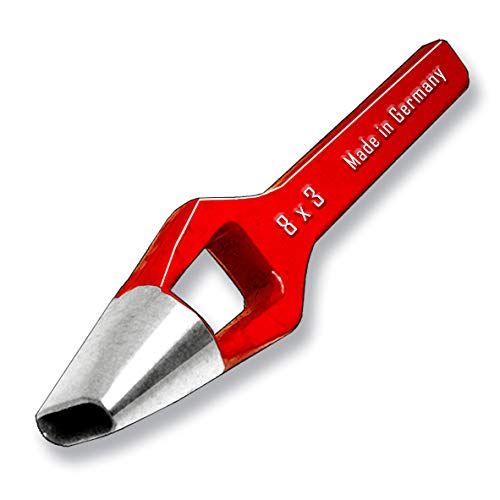 Henkellocheisen 8 x 3 mm Langlocheisen oval Locheisen geschmiedet