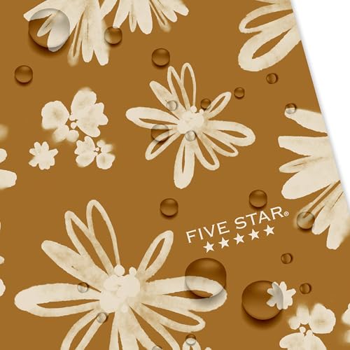 Image of Five Star Spiral Notebook + Study App, 1 Subject, College Ruled Paper, 8-1 /2 inch x 11 inch, 80 Sheets, Fights Ink Bleed, Water Resistant Cover, Soft Petals Harvest (820442F-ECM) (Pack of 12)