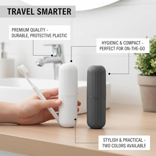 Image of Wall Mounted Soap Box with Flip Cover and Drain Tray | Detachable Inner Support | Adhesive Sticker Installation | ABS Soap Holder for Bathroom (Travel soap Combo-White)