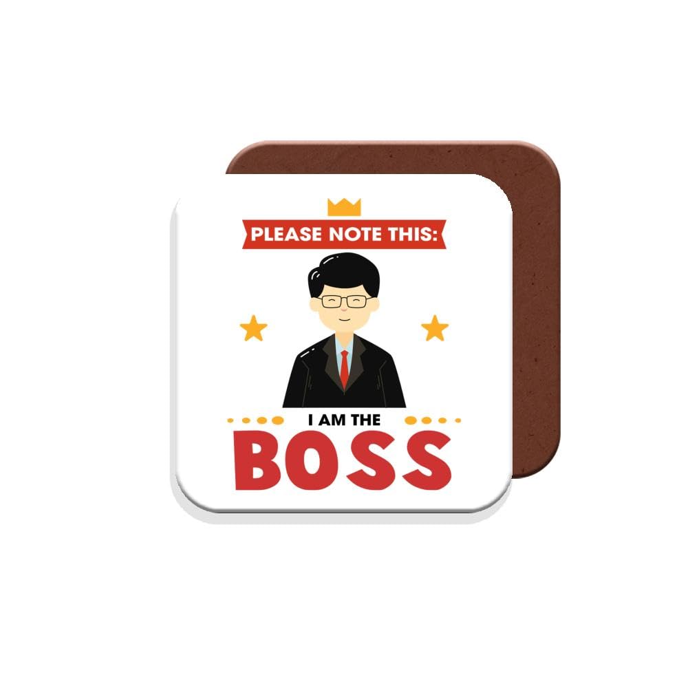 Muggz Coaster Gift For Boss/Manager - Please Note This: I Am The Boss - Giftset - Made By In The Uk