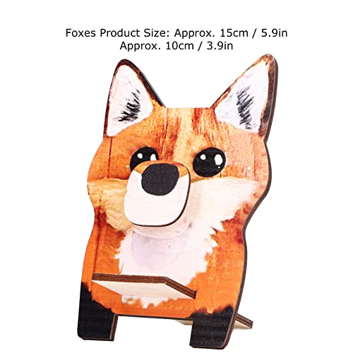 HERCHR Wooden Eyeglass Holder Stand,Animal Shaped Wood Glasses Holder,5.9 x 3.9 in Eyeglasses Stand Spectacle Holder Sunglasses Display Rack Eyeglass Holder Stand for Nightstand - Image 4