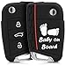 Produktbild kwmobile Autoschlüssel Hülle kompatibel mit VW Golf 7 MK7 3-Tasten Autoschlüssel - Silikon Schutzhülle Schlüsselhülle Cover Baby Füße Weiß Schwarz