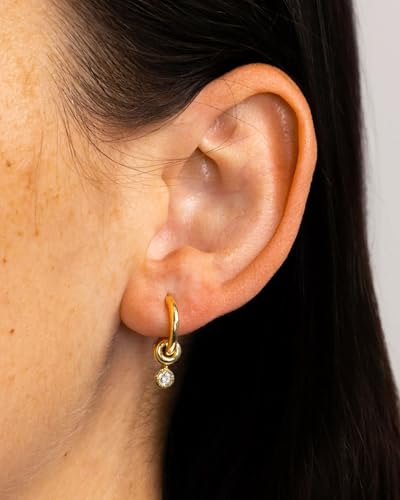 Gold Earrings for Women Trendy 14k Gold Plated Huggie Earrings Hypoallergenic Dainty Simple Minimalist Hoop Earrings Jewelry Gifts for Her4