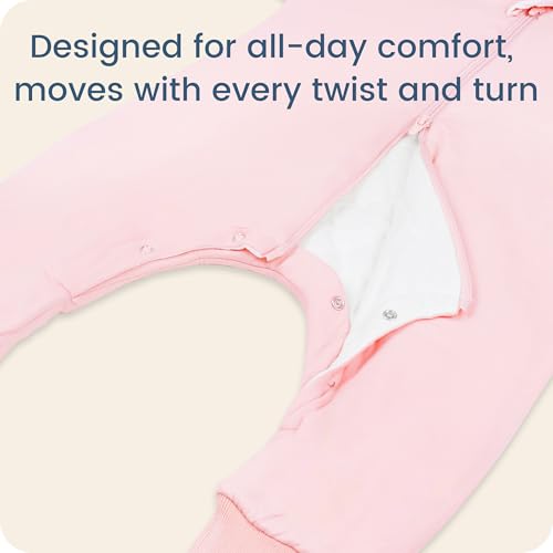 Image of Baby Sleep Sacks with Feet, 1.0 TOG Long Sleeve Wearable Blanket for 0-6M Infants & 2T-4T Toddlers, Soft and Cozy