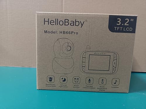 Hellobaby HB Monitor With Camera And Audio, Ips Screen Lcd Display Video Baby Monitor No Wifi Infrared Night Vision, Temprature Screen Lullaby thumb #13