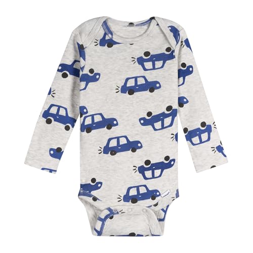Image of Onesies Brand Unisex Baby 6-Pack Long Sleeve Bodysuits - Breathable Cotton One-Piece Outfits for Newborns & Infants