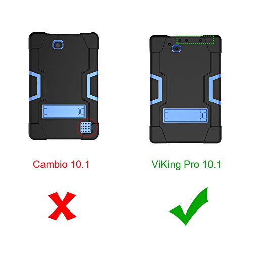 Koolbei For Rca 10 Viking Pro 10.1"(Rct6A03W13)/Atlas Pro 10.1 Case Hybrid Shockproof Rugged Anti-Impact Drop Protection Cover Built With Kickstand(Black/Blue) #TOP1