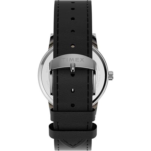 Timex Men's Main Street 38mm Watch - Black Strap Silver-Tone Dial Silver-Tone Case by Timex - Image 3