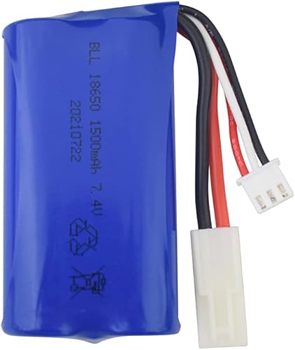 Miniatura 5 de Batería de litio de 2 piezas de 7.4 V 1500 mAh con cargador 2 en 1 para Feilun FT009 UDI009 DUI902 UDI002 AA102 RC barco de alta velocidad, piezas