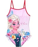 Angenehm zu Tragen Frozen Badeanzug Die Eiskönigin Anna ELSA Disney (128, Rosa)