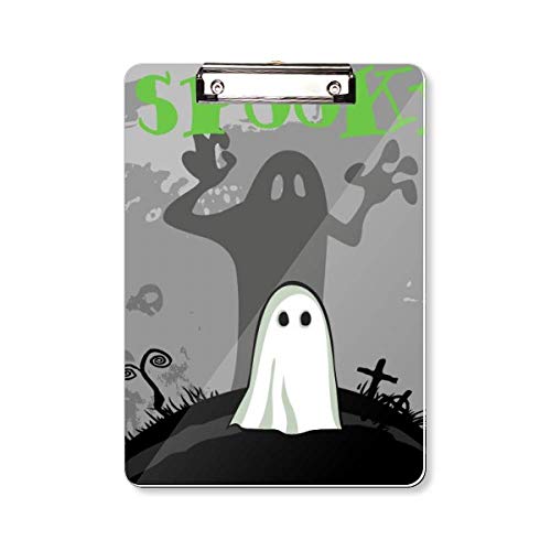 Porte-bloc motif fantôme pour écrire debout sans table pendant les fêtes d'Halloween
