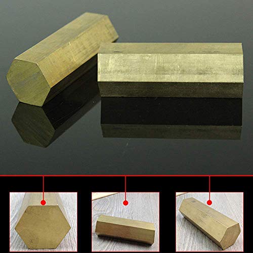 Matériel de tige de barre hexagonale en laiton H65 solide de 19 Mm X 500 Mm