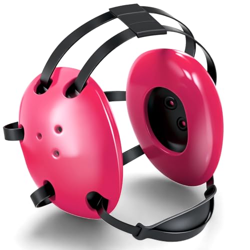 Halloscume 1 Pcs Kids Wrestling Headgear with Adjustable Ear Guard Straps MMA Jiu Jitsu Grappling Protective Headgear for Youth Adults Men Women Comfortable Training & Tournament (Pink/black)