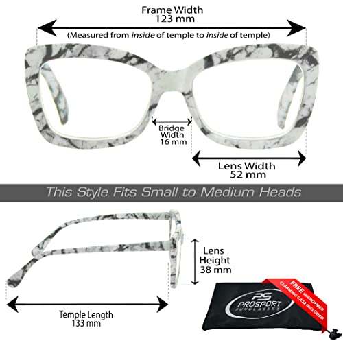 Image of proSPORT Women Cat-Eye Reading Glasses Full Lens Readers NOT BIFOCAL