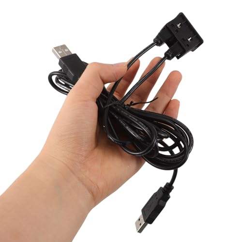 Cargador de coche doble USB con adaptador de montaje en panel y cable de extensión 5